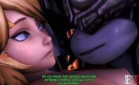 White Elf Teen Convinced By A Fairy To Be Fucked Rough By A Dark Elf Mature Male